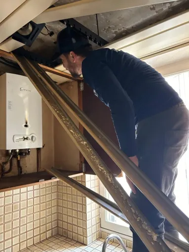 Ramonage conduit chaudière à gaz